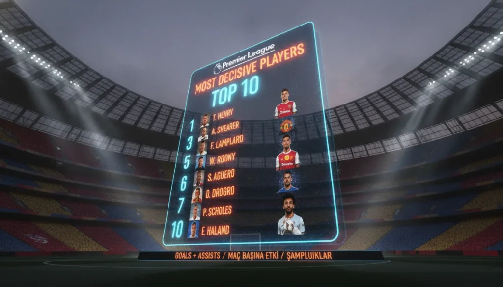 Premier Lig Tarihinin Kader Değiştiren Yıldızları: En Etkili 10 İsim
